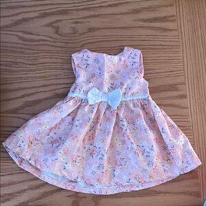 Little Lass Pink Floral Casual Dress